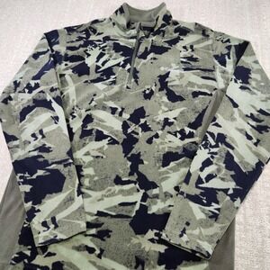 Columbia Camo Sweatshirt Men S Pine Ridge 1/4 Zip Fleece Lightweight Midlayer